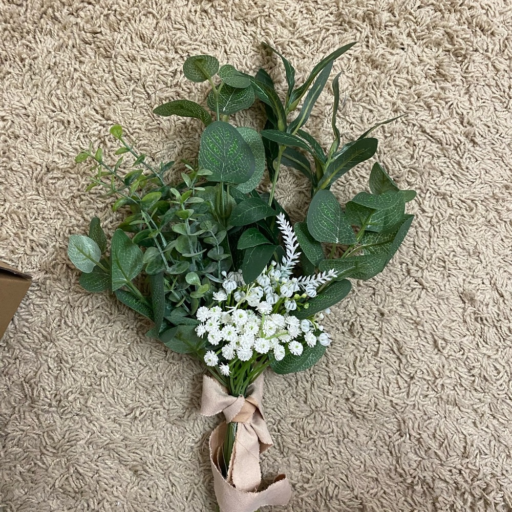 Greenery Wedding Aisle Chair Decorations in White & Sage